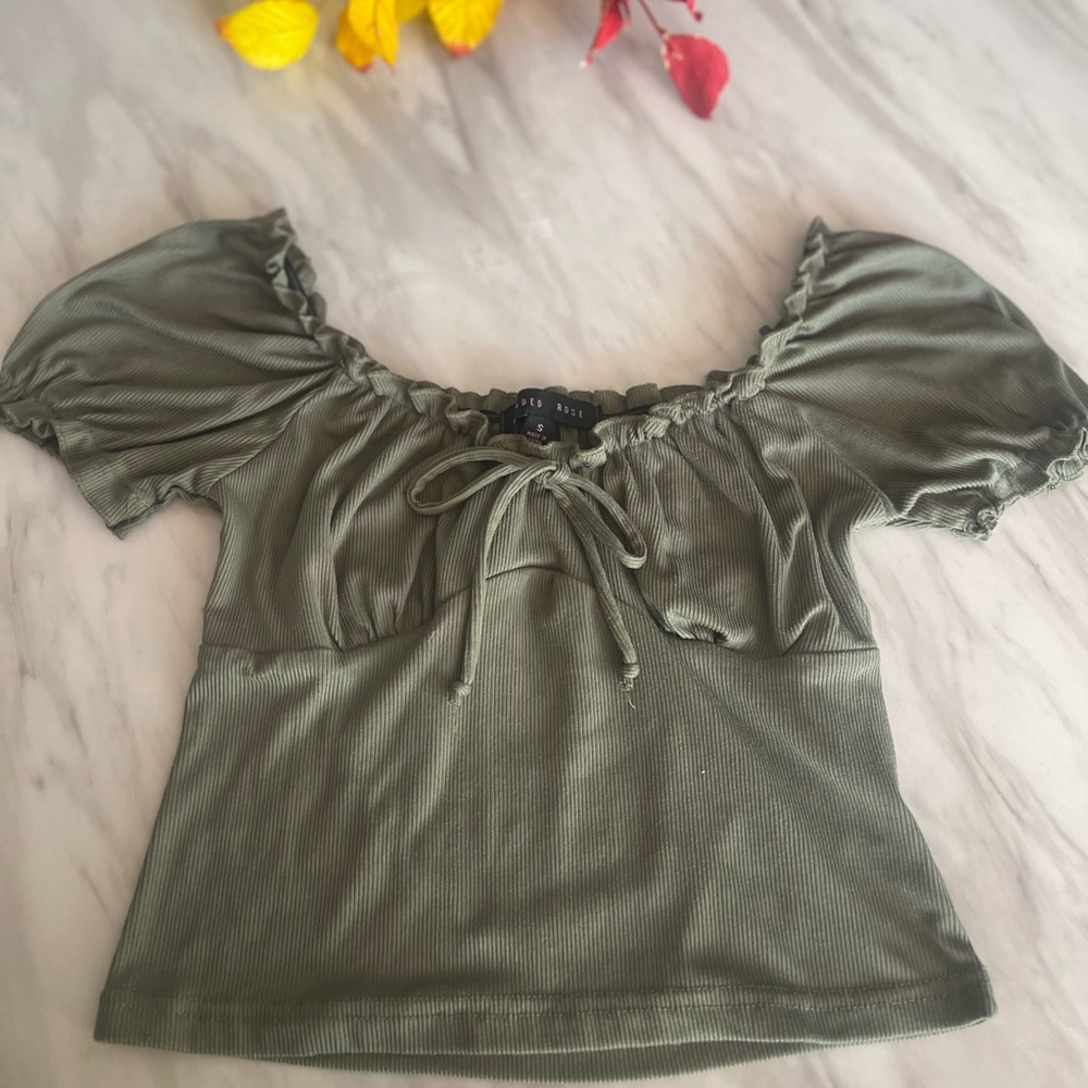 Olive Green Women's Top